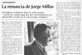La renuncia de Jorge Millas: [entrevista]