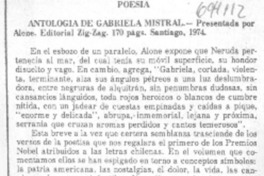 Antología de Gabriela Mistral.