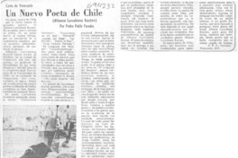 Un nuevo poeta de Chile