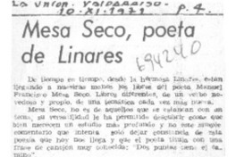 Mesa Seco, poeta de Linares