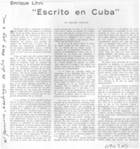 Escrito en Cuba