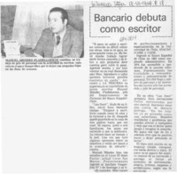 Bancario debuta como escritor.