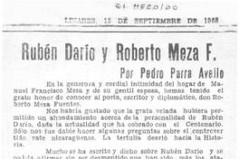 Rubén Darío y Roberto Meza F.