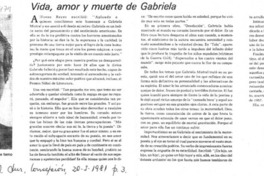 Vida, amor y muerte de Gabriela