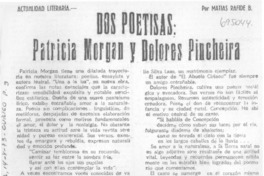Dos poetisas: Patricia Morgan y Dolores Pincheira