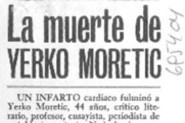 La muerte de Yerko Moretic.