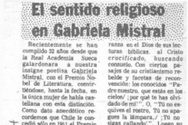 El sentido religioso en Gabriela Mistral