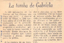 La tumba de Gabriela