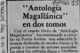 "Antología magallánica" en dos tomos