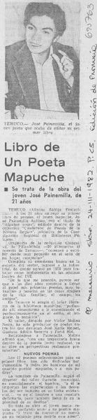 Libro de un poeta mapuche.