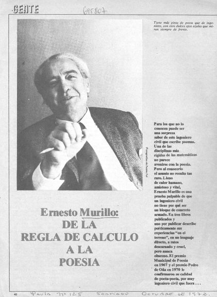 Ernesto Murillo: de la regla de cálculo a la poesía