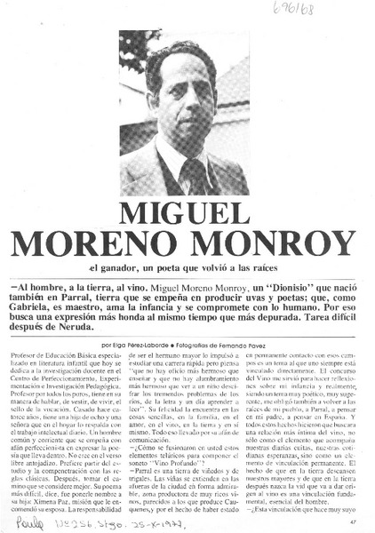 Miguel Moreno Monroy : [Entrevista]