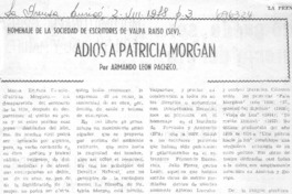 Adiós a Patricia Morgan