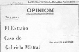 El extraño caso de Gabriela Mistral