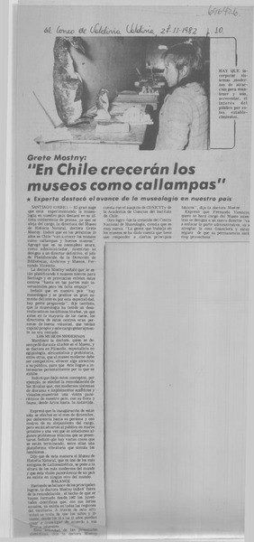 "En Chile crecerán los museos como callampas".