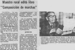 Maestro rural editó libro "Composición de marchas".