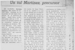 Un tal Martínez, precursor