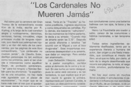 Los cardenales no mueres jamás"