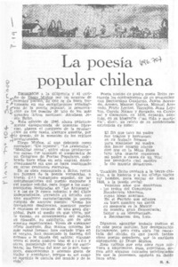 La poesía popular chilena