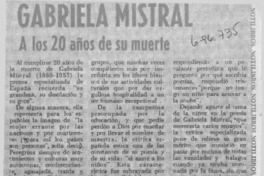 Gabriela Mistral.