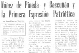 Núñez de Pineda y Bascuñán y la primera expresión patriótica