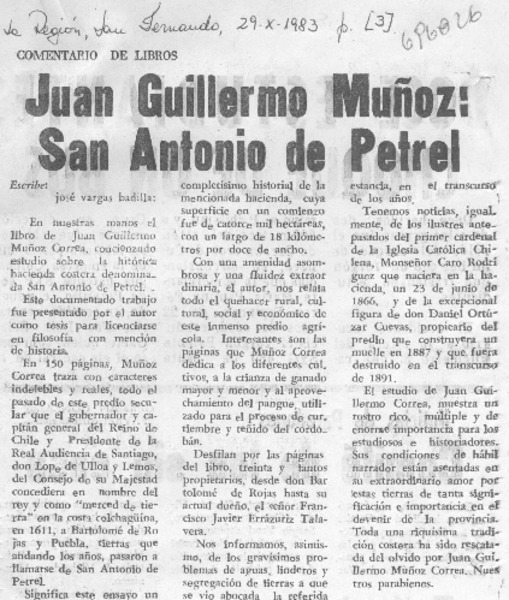 Juan Guillermo Muñoz: San Antonio de Petrel