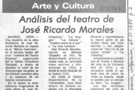 Análisis del teatro de José Ricardo Morales.