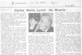 Carlos Morla Lynch ha muerto