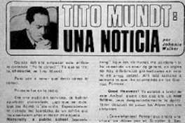 Tito Mundt: una noticia