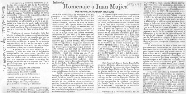 Homenaje a Juan Mujica