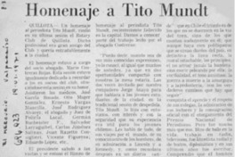 Homenaje a Tito Mundt