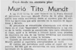 Murió Tito Mundt.