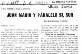 Juan Marín y paralelo 53, sur