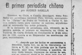 El primer periodista chileno