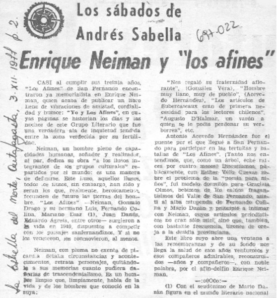 Enrique Neiman y "los afines"