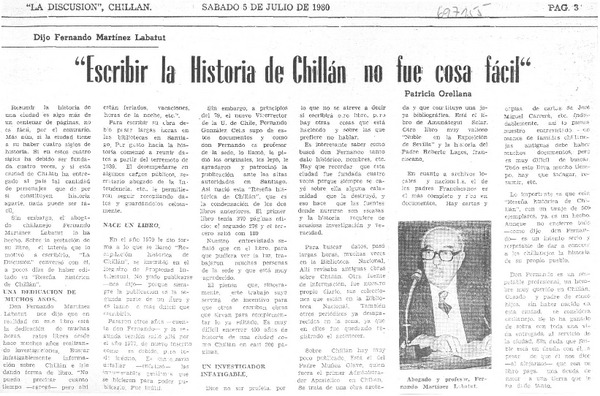 "Escribir la historia de Chillán no fue cosa fácil"