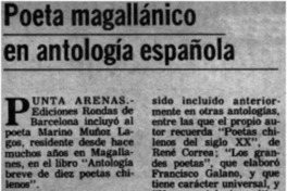 Poeta magallánico antología española.