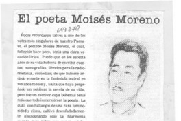 El poeta Moisés Moreno