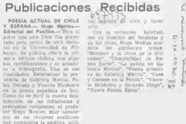 Poesía ctual de Chile y España.