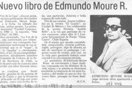Nuevo libro de Edmundo Moure R.