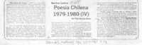 Poesía chilena 1979-1980 (IV)