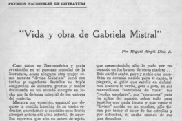 Vida y obra de Gabriela Mistral