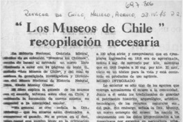 "Los Museos de Chile" recopilación necesaria.