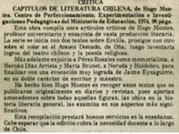 Capítulos de literatura chilena.