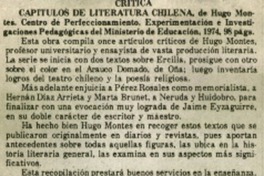 Capítulos de literatura chilena.