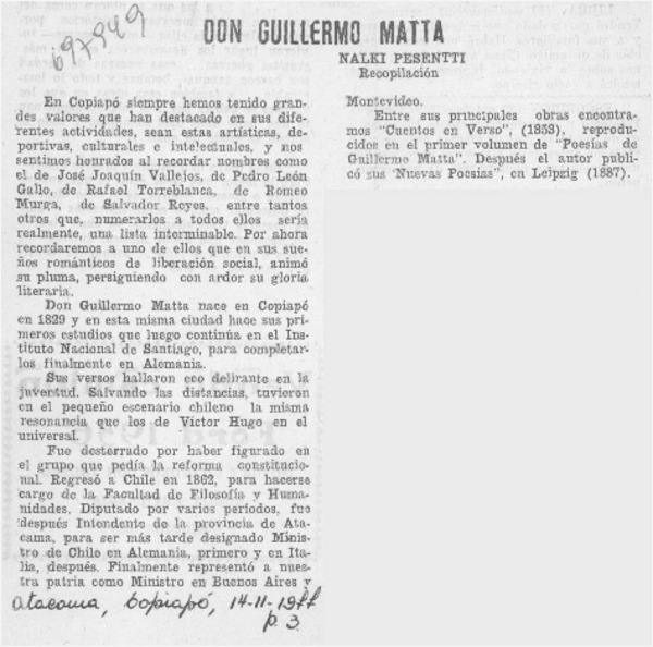 Don Guillermo Matta.