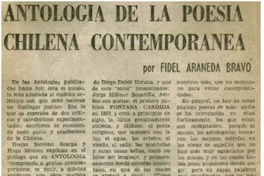 Antología de la poesía chilena contemporanea