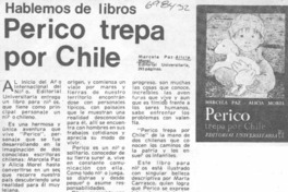 Perico trepa por Chile.