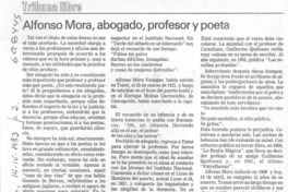 Alfonso Mora, abogado, profesor y poeta