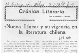 "Nueva línea" y su vigencia en la literatura chilena.